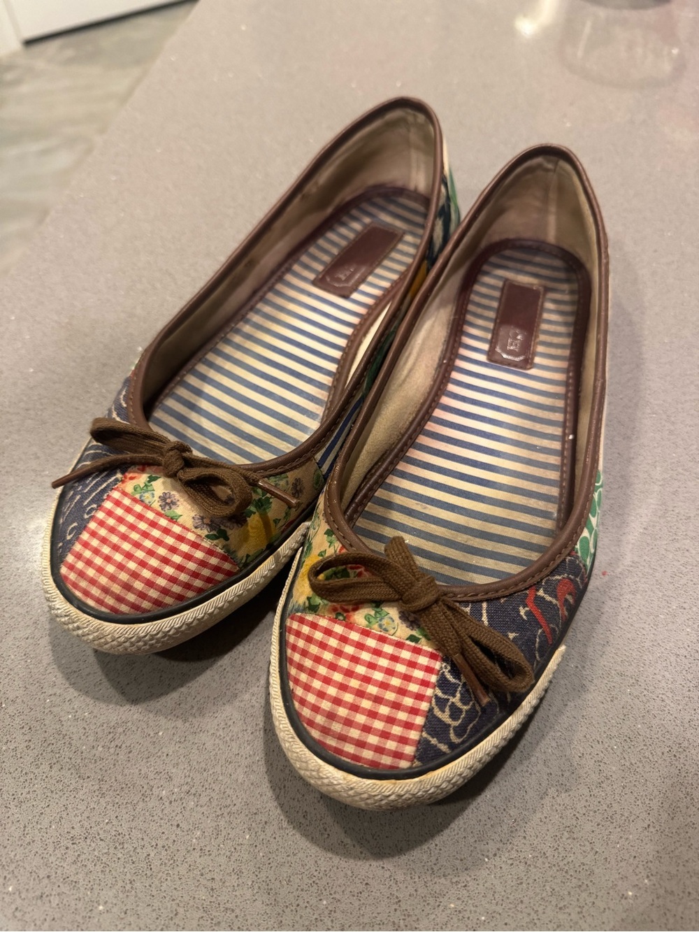 Coach Marie Patchwork Flats Size 7.5